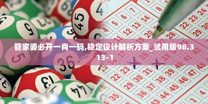 管家婆必开一肖一码,稳定设计解析方案_试用版98.313-1