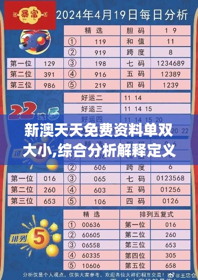 新澳天天免费资料单双大小,综合分析解释定义_5DM18.845
