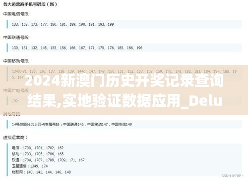 2024新澳门历史开奖记录查询结果,实地验证数据应用_Deluxe1.633
