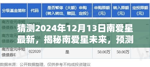 揭秘南爱星未来动向，预测南爱星在2024年12月13日的最新动态