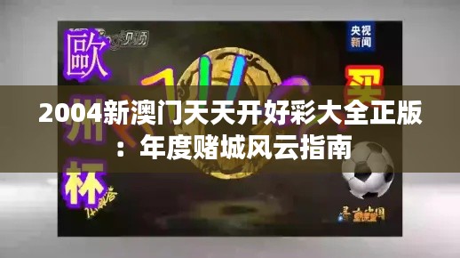 2004新澳门天天开好彩大全正版：年度赌城风云指南