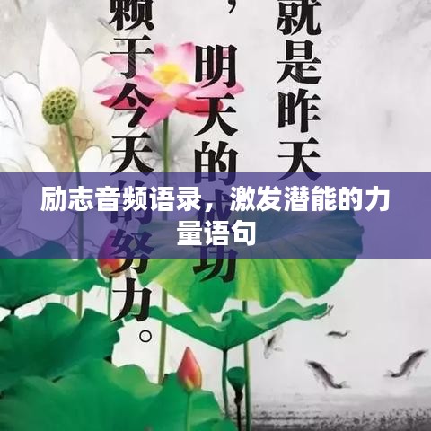 励志音频语录，激发潜能的力量语句