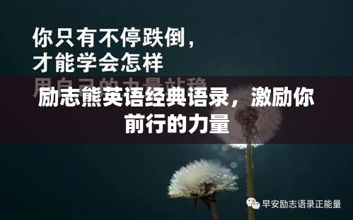 励志熊英语经典语录，激励你前行的力量