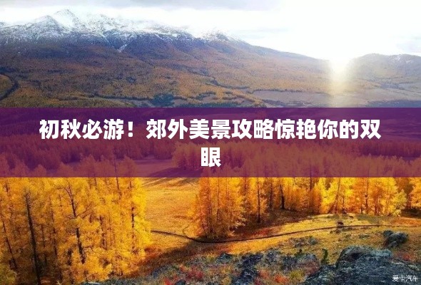 初秋必游！郊外美景攻略惊艳你的双眼