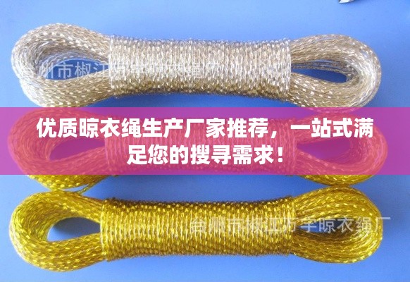 优质晾衣绳生产厂家推荐，一站式满足您的搜寻需求！